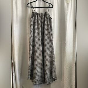 Bishop & Young Sleeveless Black & White Printed Maxi Jumpsuit